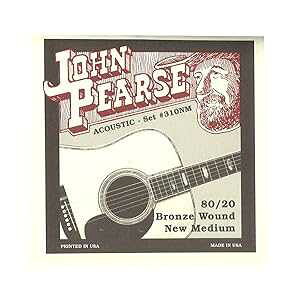 John Pearse 310NM �u�����Y �A�R�[�X�e�B�b�N�M�^�[���A�~�f�B�A�� John Pearse 310NM Bronze Acoustic Guitar Strings, Medium