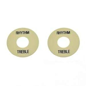 Dopro 2 個クリーム黒文字 LP ギタートグルスイッチワッシャープレートリズムトレブルリングレスポール用 Dopro 2pcs Cream with Black Letter LP Guitar Toggle Switch Washer Plate Rhythm Treble Ring for Les Paul