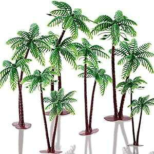 16s[X O[V̖؃JbvP[Lgbp[ RRibcP[Lgbp[ P[LfR[Vp (5.5C`-16s[X) Jovitec 16 Pieces Green Palm Tree Cupcake Topper with Coconuts Cake Topper for Cake Decorat