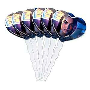 OtBbNX & ڍ Riverdale xjJ LN^[ n[g u JbvP[L sbN gbp[ fR[V 6 Zbg GRAPHICS & MORE Riverdale Veronica Character Heart Love Cupcake Picks Toppers Decoratio