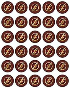 30 x HpJbvP[Lgbp[ ? HpP[LfR[ṼtbVSp[eB[RNV HpEGn[XV[g HAPPY CHOICES 30 x Edible Cupcake Toppers Flash Logo Party Collection of Edible Cake De