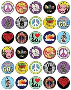 60N60N̐HpP[LfR[VRNVe[}ɂHpJbvP[Lgbp[30 EGn[XV[gŃm[JbgHp Happy Choices 30 x Edible Cupcake Toppers Themed of 60's Sixties Collec