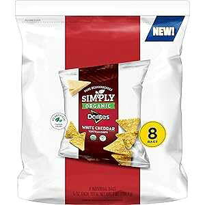 Simply Doritos geB[`bvXAzCg`F_[A0.875IXobOA(8pbN) Simply Doritos Tortilla Chips, White Cheddar, 0.875oz Bags, (8 Pack)