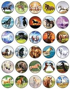 ne[}ɂHpJbvP[Lgbp[ 30  HpP[LfR[Ṽt@p[eB[RNV EGn[XV[gŃm[JbgHp Happy Choices 30 x Edible Cupcake Toppers Themed of Horse