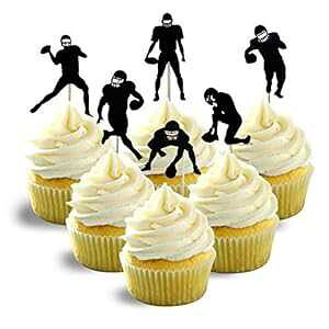 AJtbg{[ VGbg JbvP[L gbp[ J[hXgbN 1pbN 12  picwrap American football Silhouette Cupcake Topper Cardstock 12 per Pack Cupcake