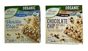 Simply Nature I[KjbN ݂̂Om[o[ - 2  (`R[g`bv & oj`bv) Simply Nature Organic Chewy Granola Bars - 2 Boxes (Chocolate Chip & Vanilla Chip)