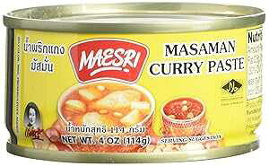 4 IX (1 pbN)A}T} J[ y[Xg }GX 4 IX 4 Ounce (Pack of 1), Masaman Curry Paste Maesri 4 Oz