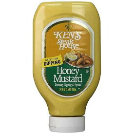 Ken's Steak House トッピングとスプレッド、絞れるハニーマスタードドレッシング付き、24 液量オンス Ken's Steak House Topping and Spread with Squeezable Honey Mustard Dressing, 24 Fluid Ounce