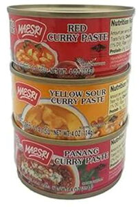 }GX ^CJ[y[Xg CG[AbhApi R{pbN Maesri Thai Curry Paste Yellow, Red, Panang Combo Pack