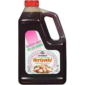 LbR[} Oet[OĂ₫}lƃ\[X (0.5K) Kikkoman Less Sodium Gluten-Free Gourmet Teriyaki Marinade and Sauce, (0.5 Gallon)