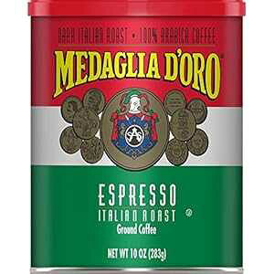 Medaglia D'Oro C^A [Xg GXvb\ X^C OEh R[q[A10 IX (12 pbN) Medaglia D'Oro Italian Roast Espresso Style Ground Coffee, 10 Ounces (Pack of 12)