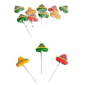 \uTbJ[i12ZbgjtBGX^VRf}LfB Fun Express Sombrero Suckers (Individually Wrapped Set of 12) Fiesta and Cinco de Mayo Candy