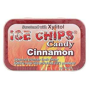 ACX`bvViALVg[~gn[hLfB[A1.76IX -- 1P[X6B ICE CHIPS Candy Ice Chips Cinnamon with Xylitol Mints Hard Candy, 1.76 Ounce -- 6 per case.