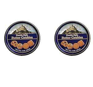 PubW Ah eY f}[N o^[ X^C o^[ NbL[ - 4 IX ~j - 2pbN Cambridge & Thames Cambridge and Thames Danish Butter Style Butter Cookies - 4 Oz. Mini Tin - 2 Pack