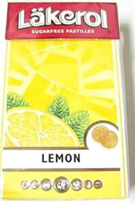 (6pbN) P[ g[` 27g (Pack of 6) Lakerol LEMON Sugarfree Pastilles 27g