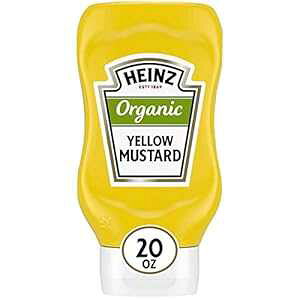 nCc I[KjbN CG[ }X^[h (20 IX {gA6 pbN) Heinz Organic Yellow Mustard (20 oz Bottles, Pack of 6)
