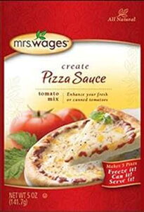 Mrs. Wages sU\[X g}gʋl~bNXA5IXpbP[W (12pbP[ŴȃP[X) KENT PRECISION FOODS Mrs. Wages Pizza Sauce Tomato Canning Mix, 5 Ounce Package (VALUE case of 12 Packages)
