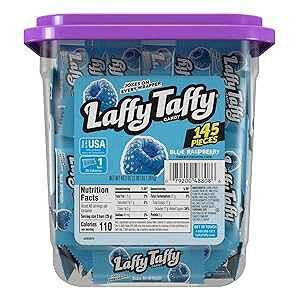 Laffy Taffy Candy, Blue Raspberry Flavored, Individually Wrapped Candy (145 Pieces)