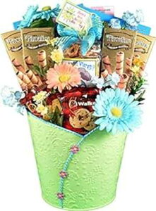 ɗǂAhv^[̃R[VMtgoXPbgANbL[AXibN~bNXAR[q[A[hpYubNt Gift Basket Village Good For The Soul, Kosher Gift Basket In ted Metal Planter Wi