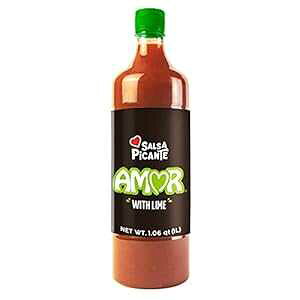 TT JXeB[W A[ zbg\[X ~fBAAbhA33IX Salsas Castillo Amor Hot Sauce With Lemon Medium, Red, 33oz