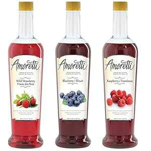 AbeB v~Ax[Vbv 750ml 3{pbN Amoretti Premium Berry Syrups 750ml 3 Pack