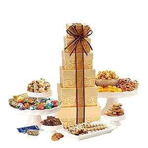 u[hEFC oXPbgeBA[Y zf[ Mtg ^[ R[|[g NX}X oXPbg Broadway Basketeers Holiday Gift Tower Corporate Christmas Basket