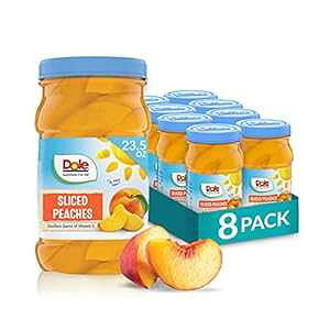 Dole CG[ NO XCX 100% t[cW[XA23.5 IX̍Ė\ȕr (8 pbN) Dole Yellow Cling Sliced Peaches in 100% Fruit Juice, 23.5 Oz Resealable Jars (Pack of 8)