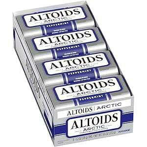 ALTOIDS Arctic Peppermint Breath Mints Hard Candy Bulk, 1.2 oz Tin (Pack of 8)