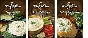 Ɩ̃fBbv~bNX oGeBpbN - uobNEAbgEUE`vAuLẼfBvAuE݂Ăق񑐁v Wind & Willow Dip Mix Variety Pack - "Back At the Ranch," "Cucumber Dill," & 