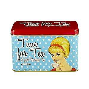 rA W^C tH[ eB[ 40 eB[obO 80 g New English Teas Memorabilia Range Time for Tea 40 Teabag Tin 80 g