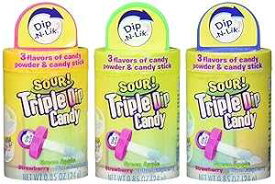 ココズ コンフェクショナリー & ノベルティ サワー トリプル ディップ キャンディ、1 箱 12 個 Koko's Confectionery & Novelty Sour Triple Dip Candy, 12 per Box