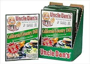 ANE_̃JtHjAJg[fBhbVOAfBbvAV[YjO~bNX - 12pbNP[X Uncle Dan's California Country Dill Dressing, Dip, & Seasoning Mix - 12 Pack Case