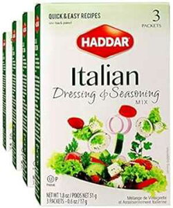 Haddar, Oet[ C^A hbVO & V[YjO ~bNX 1.8 IXA4 pbN (12 pPbg) ƃT_ hbVOp Haddar, Gluten Free Italian Dressing & Seasoning Mix 1.8oz, 4 Pack 