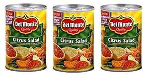 fe VgXT_ O[vt[c & IW (3 pbN) 15 IX Del Monte Citrus Salad with Grapefruit & Orange (Pack of 3) 15 oz Cans