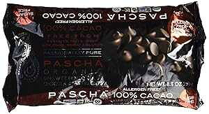 PASCHA I[KjbN 100% _[N`R[g`bvXA8.75 IX - 6 pbN PASCHA ORGANIC UNSWEETNED 100% DARK CHOCOLATE CHIPS, 8.75 OZ- 6 PACK