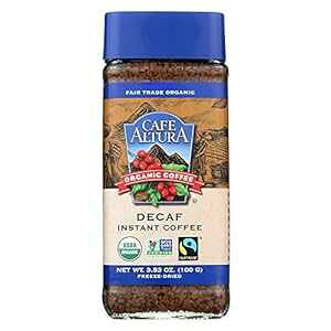 Cafe Altura I[KjbN tFAg[h fJtF CX^gR[q[A3.53 IX Cafe Altura Organic Coffee Cafe Altura Organic Fair Trade Decaf Instant Coffee, 3.53 oz