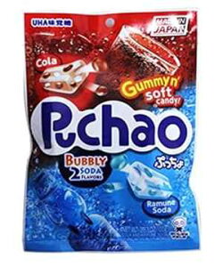 v`I O~\tgLfBAR[l\[_A3.53IXAi4pbNj Puchao Gummy n' Soft Candy, Cola and Ramune Soda Flavors, 3.53 oz, (Pack of 4