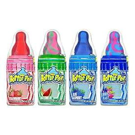 ベビーボトルポップ ロリポップ ディッピングパウダー付き ベビーボトルポップ バレンタインデー バルクバラエティパーティーパック - 18個個別包装ロリポップ 粉砂糖ディップ付き 各種フルーティーフレーバー - バレンタインデーに楽しいバレンタインハードキャ