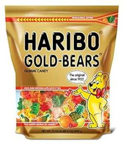 n{[ Iu AJ n{[ S[hxA O~ LfB X^hAbv obOA72 IX Haribo of America Haribo Goldbears Gummi Candy in a Stand-Up Bag, 72 Ounce