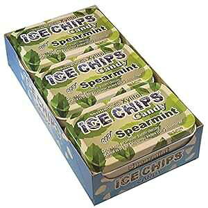 ICE CHIPS LVg[ LfB (XyA~gA6 pbN) - ʐ^̃oht ICE CHIPS Xylitol Candy Tins (Spearmint, 6 Pack) - Includes BAND as shown