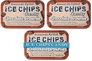 ICE CHIPS LVg[ LfB (`R[guEj[A3 pbN) - ʐ^̃oh܂܂܂ ICE CHIPS Xylitol Candy Tins (Chocolate Brownie, 3 Pack) - Includes BAND as shown