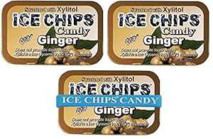 ICE CHIPS LVg[ LfB (WW[A3 pbN) - ʐ^̃oht ICE CHIPS Xylitol Candy Tins (Ginger, 3 Pack) - Includes BAND as shown