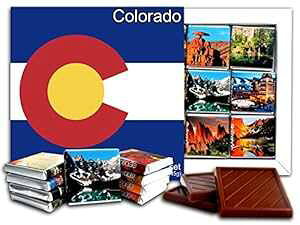 RhB`R[g MtgZbg - 1 {bNXA5x5 C` - (tbOvC) DA CHOCOLATE COLORADO STATE Chocolate Gift Set - 1 box, 5x5 inches - (Flag Prime)