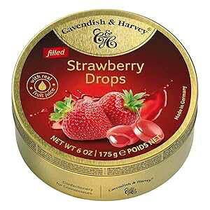 LxfBbVn[xC C`SLfBhbvX 6IX - 1pbN Cavendish & Harvey Strawberry Filled Candy Drops 6 Ounce - 1 Pack