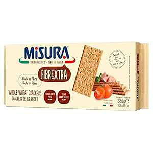 Misura Fibrextra SNbJ[ - 385g (0.85|h) Misura Fibrextra Whole Wheat Crackers - 385g (0.85lbs)