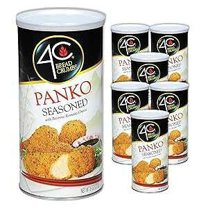 4C Premium Bread Crumbs, Panko Seasoned 8 Ounce 6 Pack, Regular & Gluten Free, Flavorful Crispy Crunchy, Value Pack