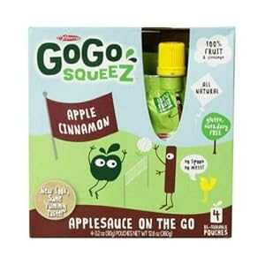 GoGo XNC[Y Abv Vi I U S[ Abv\[XA3.2 IX - 1 pbN 4  -- 1 P[X 12 pbNB Materne GoGo Squeez Apple Cinnamon On The Go Applesauce, 3.2 Ounce - 4 per pac