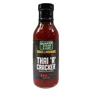 NG[J[Xe[Lƃ[u^C R NbJ[EBO\[X - NG[J[Xe[Lƃ[u^C R NbJ[\[X 12 IXKX{g Quaker Steak and Lube Thai R Cracker Wing Sauce - 12 Ounce Gla
