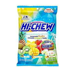 nC`E }S[ApCibvALEC gsJ ~bNX LfBobOA3.53 IX -- 1 P[X 6  Morinaga Hi-Chew Mango, Pineapple and Kiwi Tropical Mix Candy Bag, 3.53 ounce -- 6 per case