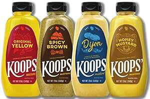 Koops NVbN }X^[h oGeB pbNA12 IX {gA4{pbN Koops' Classic Mustard Variety Pack, 12 oz. Bottle, 4-Pack